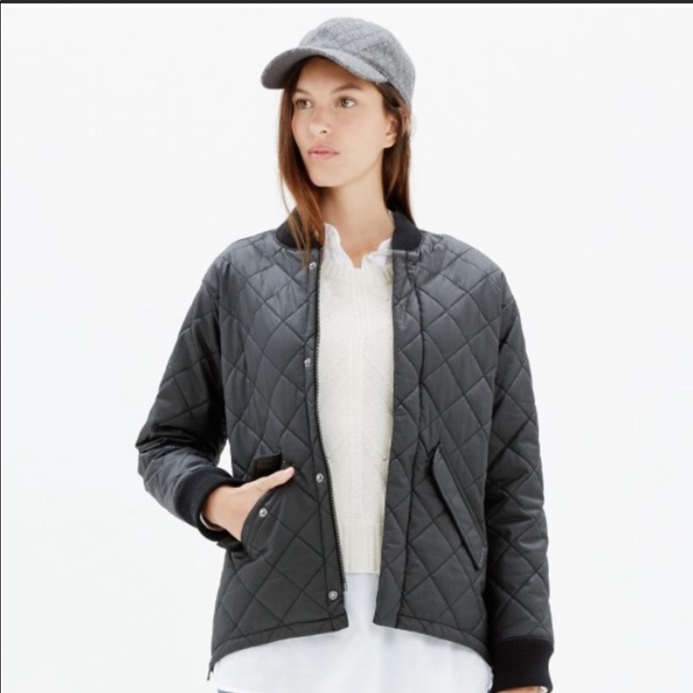 Madewell Quilted Session Bomber Jacket Small